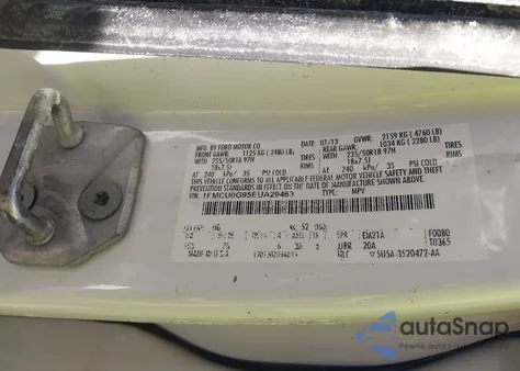 2014 Ford Escape Se from USA, damaged, VIN 1FMCU0G95EUA29463